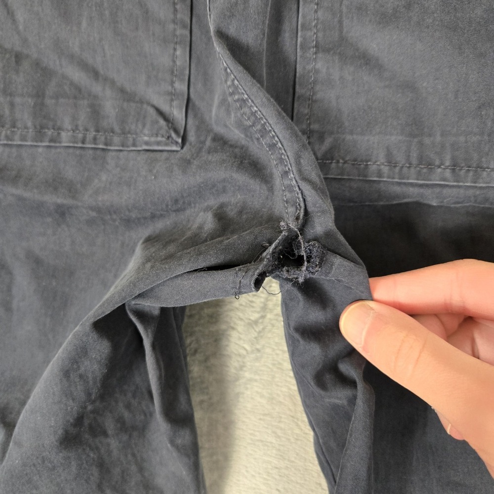 Vtg Abercrombie Fitch Cargo Shorts Youth 16 Navy Cargo Utility Paratroop *READ - Picture 5 of 10